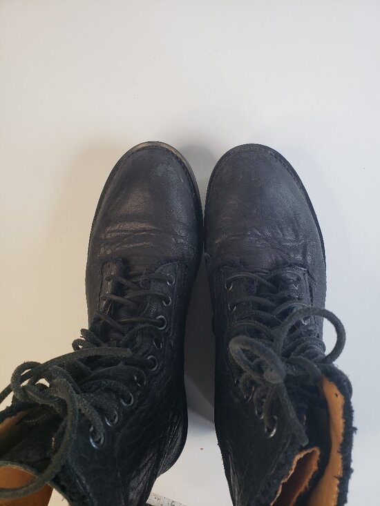 Fluevog ATV Defender Black Platform Lace-Up Women's Moto Festival Boots - Picture 3 of 16